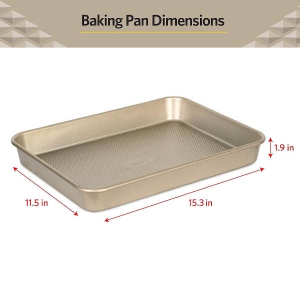 Glad Premium Roasting Pan 15.3x11.5x1.9in, Gold