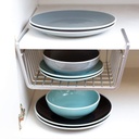 Home Basics Small Under Shelf Vinyl Coated Steel Basket, Silver