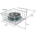 Home Basics Small Under Shelf Vinyl Coated Steel Basket, Silver