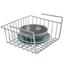 Home Basics Small Under Shelf Vinyl Coated Steel Basket, Silver
