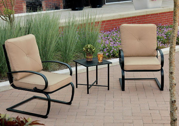 Outdoor Expressions 3-Piece Motion Chat Set, Tan
