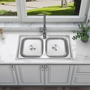 Royal Homes Kitchen Sink 30.5In.X17X7.5In. 304 Stainless Steel