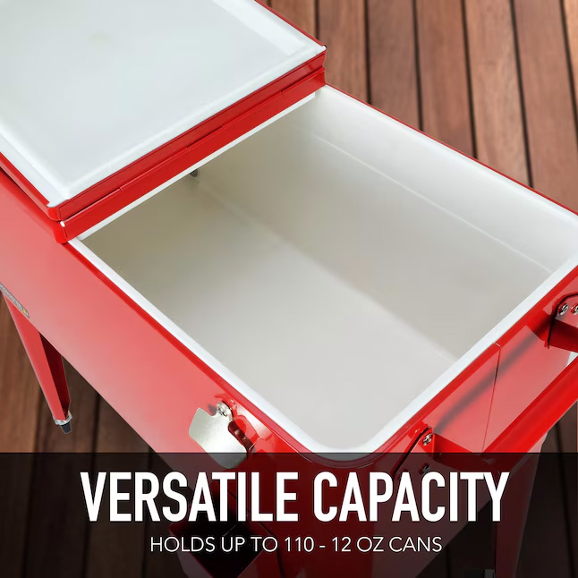 Permasteel Cooler 80 Qt. Red