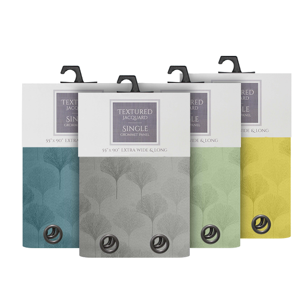 Fanly Grommet Window Curtain Panel with Tie Back 55 x 90 In. Grey