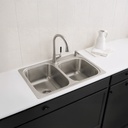 Royal Homes Topmount Double Bowl Kitchen Sink 31 x 17 x 8 In.