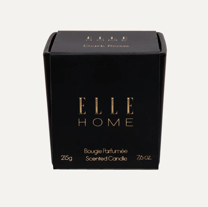 Elle Home Dark Rose Vanilla Scented Candle