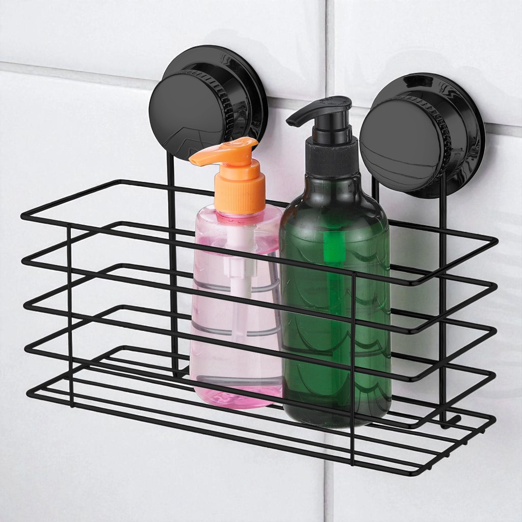 Royal Homes Shower Caddy With Super Suction, Black