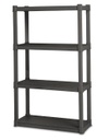 Sterilite 4-Tier Shelving Unit 57 1/8 x 34 1/2 x 14 1/2 In., Flat Grey