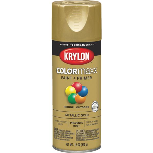 Krylon ColorMaxx 11 Oz. Metallic Gloss Spray Paint, Gold