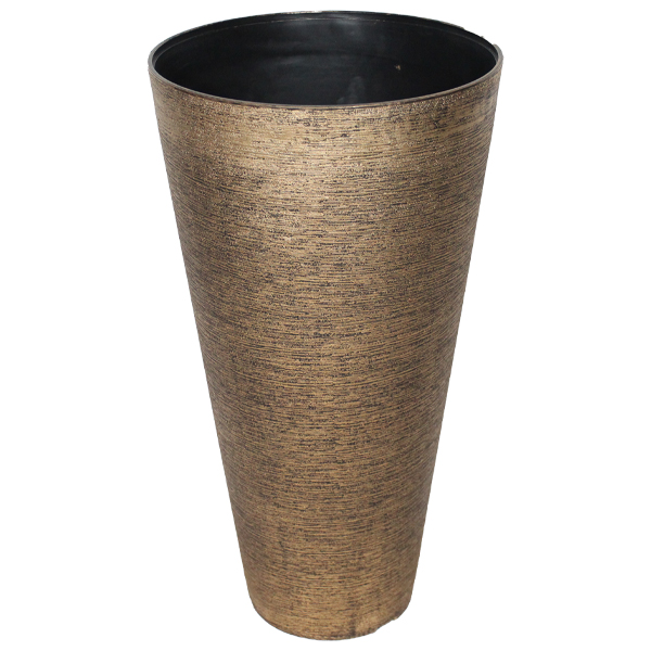 Royal Homes Flowerpot 10x15 In., Gold/ Silver, Copper