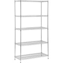 Honey Can Do 5-Tier Chrome Stainless Steel Shelf 35 In. x 72 In. x 13 In.
