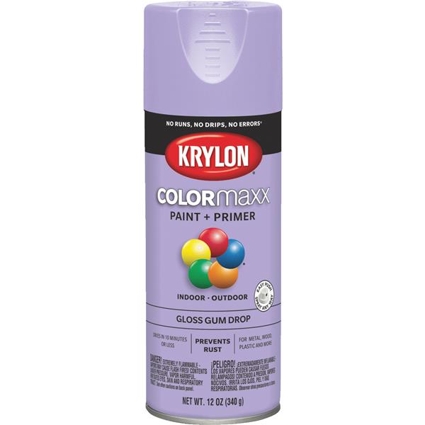 ^Krylon ColorMaxx12 Oz. Gloss Spray Paint, Gum Drop