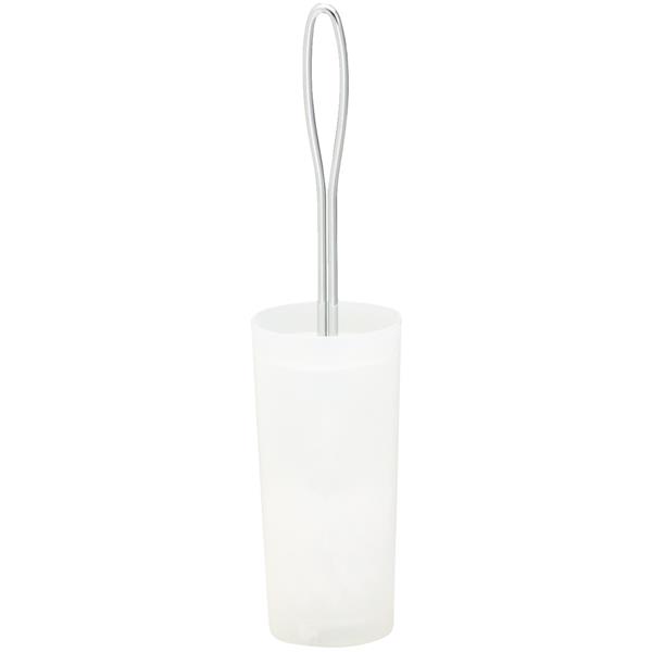 InterDesign Loop Toilet Bowl Brush With Caddy 16.5 In., Clear