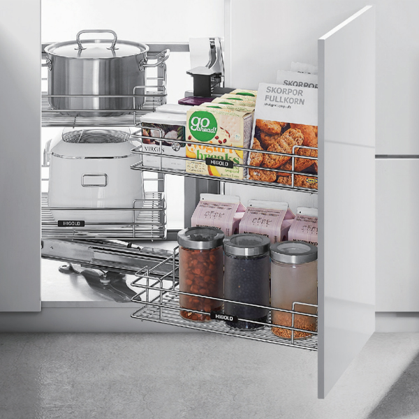 Royal Homes Magic Corner Right-Opening Kitchen Organizer, 860x510x(620-750) m