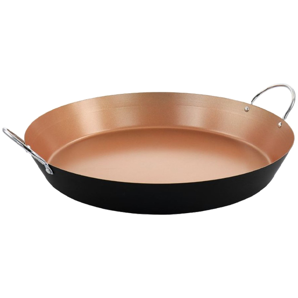 Oster Stonefire Paella Pan Non-Stick Steel 16 In. Copper/ Matte Black