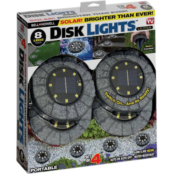 Bell+Howell Solar Disk Light Gray Stone