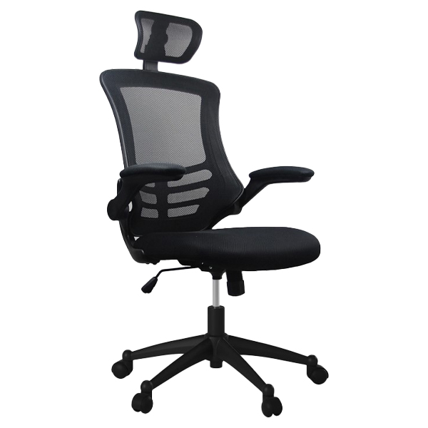 Mobel Executive Mesh High Back Office Chair with Headrest, Black (Weight Limit 220lb)