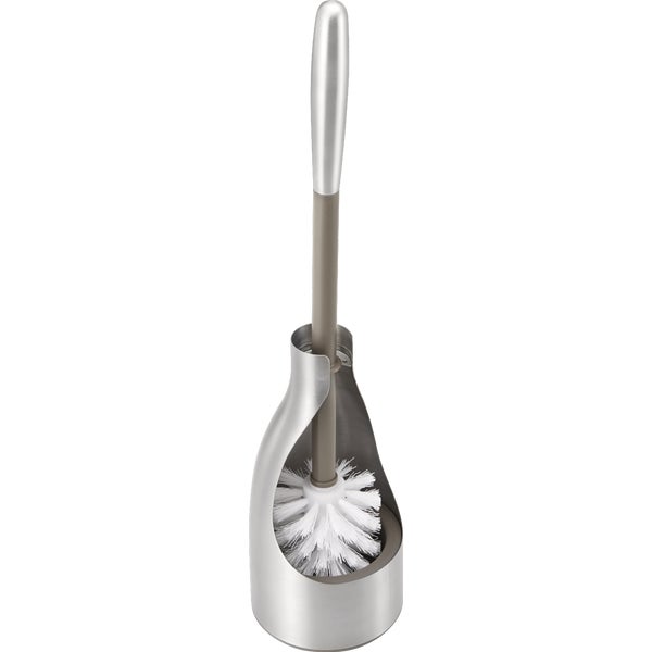 Polder Hide-Away Toilet Brush Caddy, Stainless Steel
