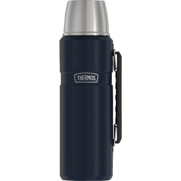 Thermos Stainless King Insulated Vacuum Bottle with Handle, 40 Oz. Matte Blue