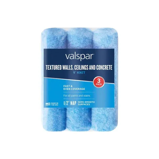 Valspar Knit Textured Walls, Concrete &amp; Decks Roller Covers 9 In. x 1/2 In. (3-Pack)