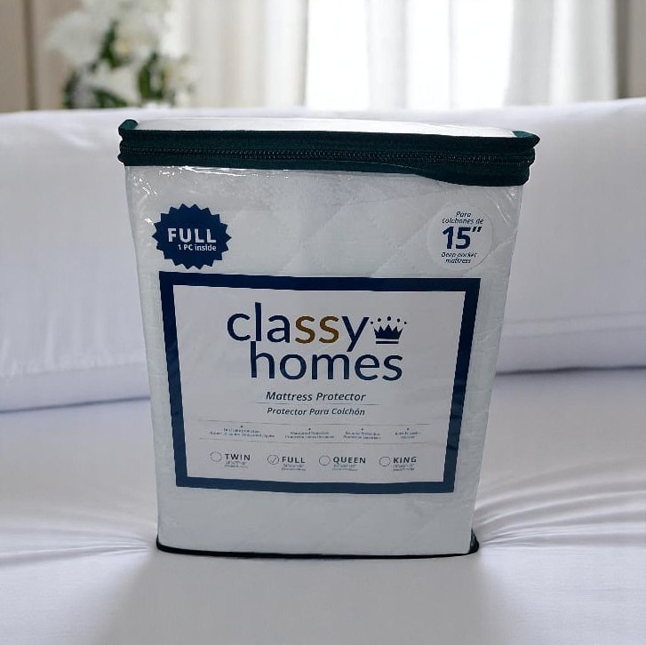Classy Homes Mattress Protector Full Quilted Microfiber