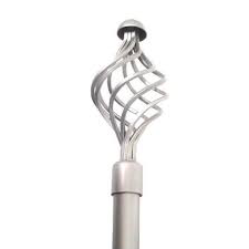 Classy Homes Curtain Rod 48-84 In., Champagne Silver - Painted