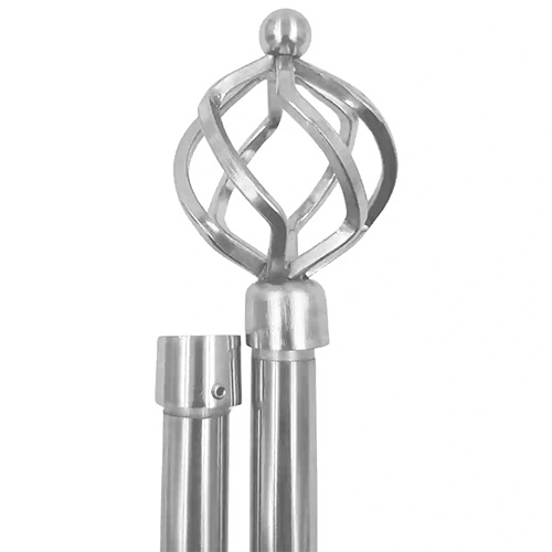 Classy Homes Curtain Rod 84-120 In., Champagne Silver - Painted