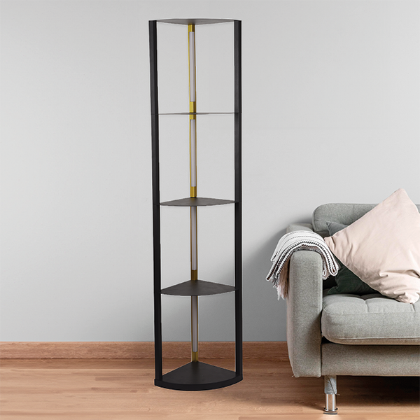 Royal Homes Corner Floor Lamp With Shelves 62W, 64.17x11.4In. 