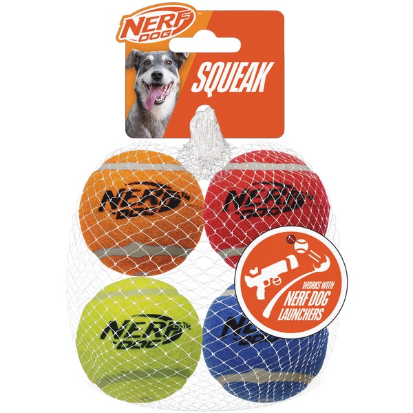 Nerf Dog Squeak Tennis Ball 2.5 In. (4-Pack)