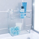 Elle Home Double Cosmetic Basket, Satin Nickel