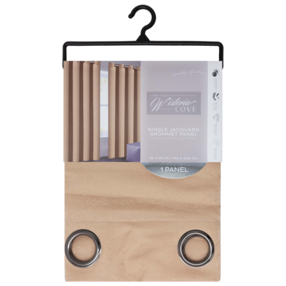 Infiniti Grommet Window Curtain Panel 55 x 90 In. Chocolate