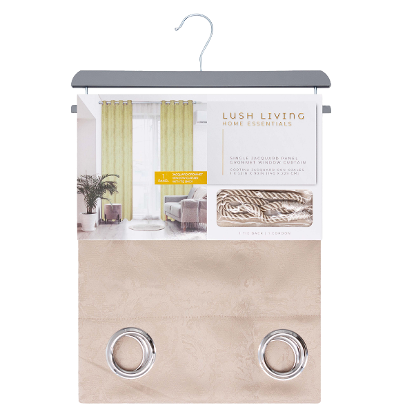 Nina Grommet Window Curtain Panel 55 x 90 In. Ivory