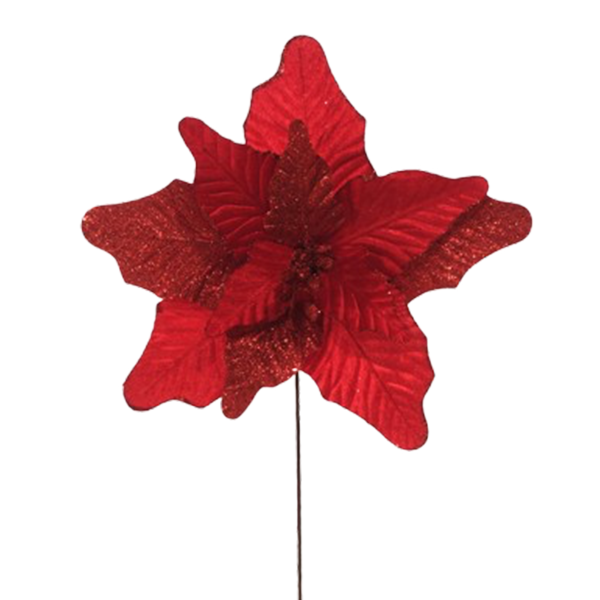 Miro Christmas Poinsettia 11P 38cm, Red