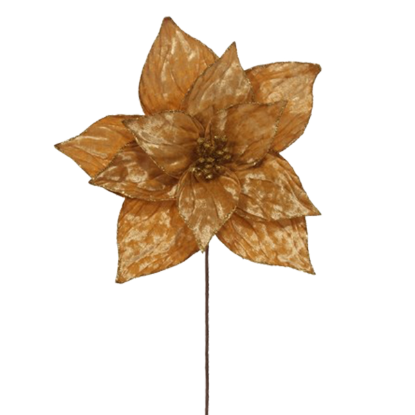 ****Miro Christmas Poinsettia 11P 30x30cm Gold