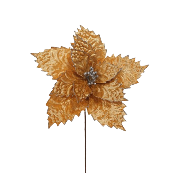 ****Miro Christmas Poinsettia 11P 35x30cm Gold-Silver