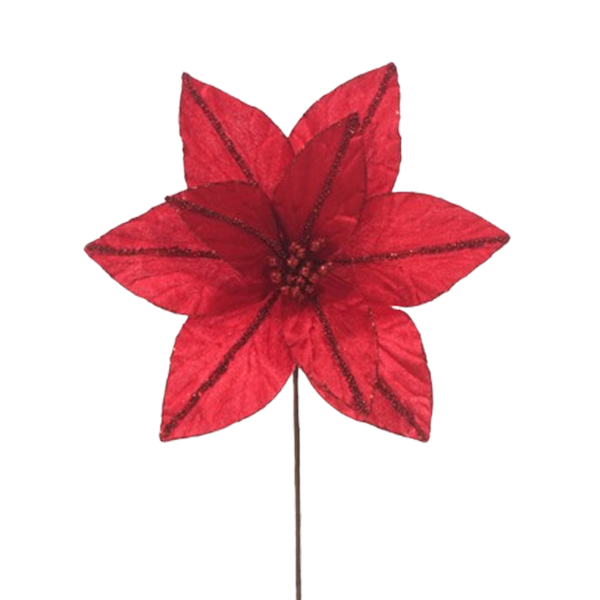 ****Miro Christmas Poinsettia 30x20cm 9P , Red