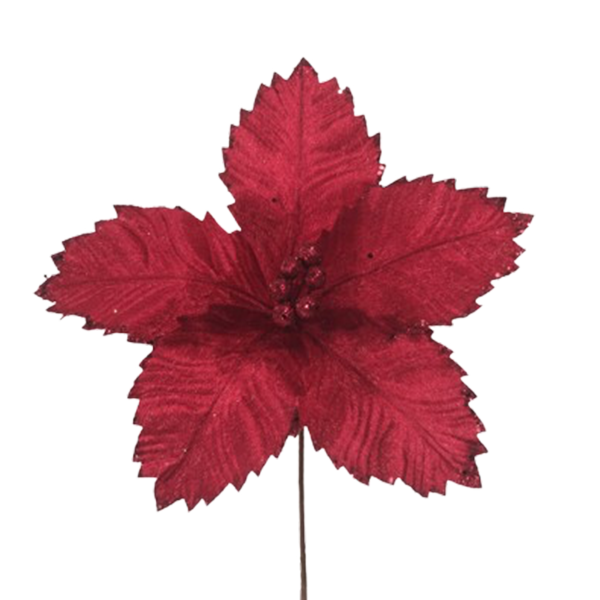 ****Miro Christmas Poinsettia 33x20cm 5P Magenta