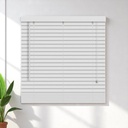 ****Kenneth Cole Paulownia Wood Venetian Blinds 42"x90.5" (107x230Cm), White