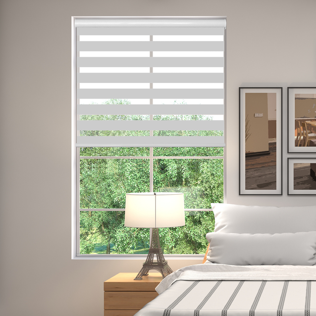 Kenneth Cole Luxury Zebra Blinds 60x90 In. (Blackout), Grey