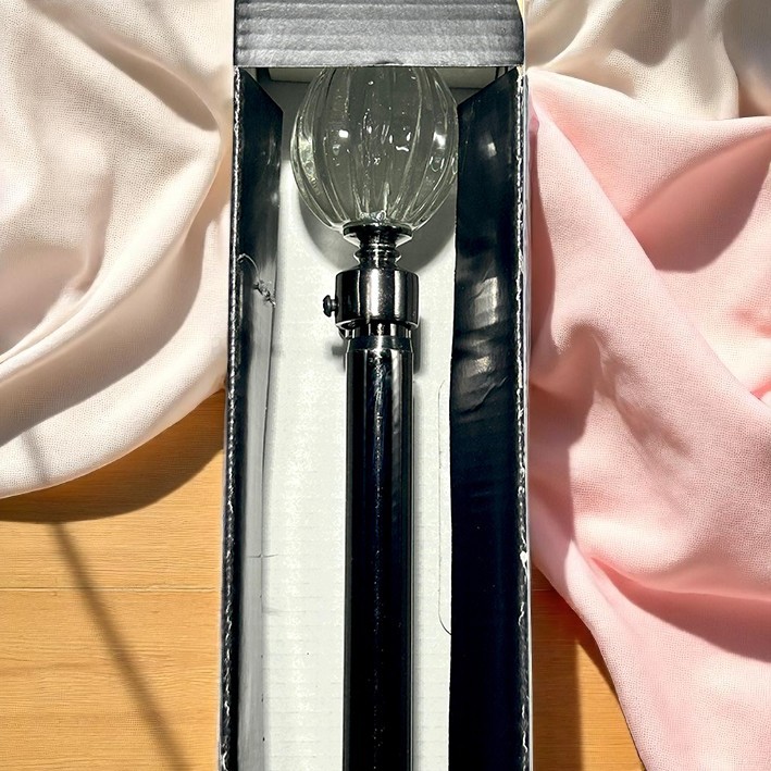 Classy Homes Curtain Rod 66-120 in Double Black Nickel 16/19