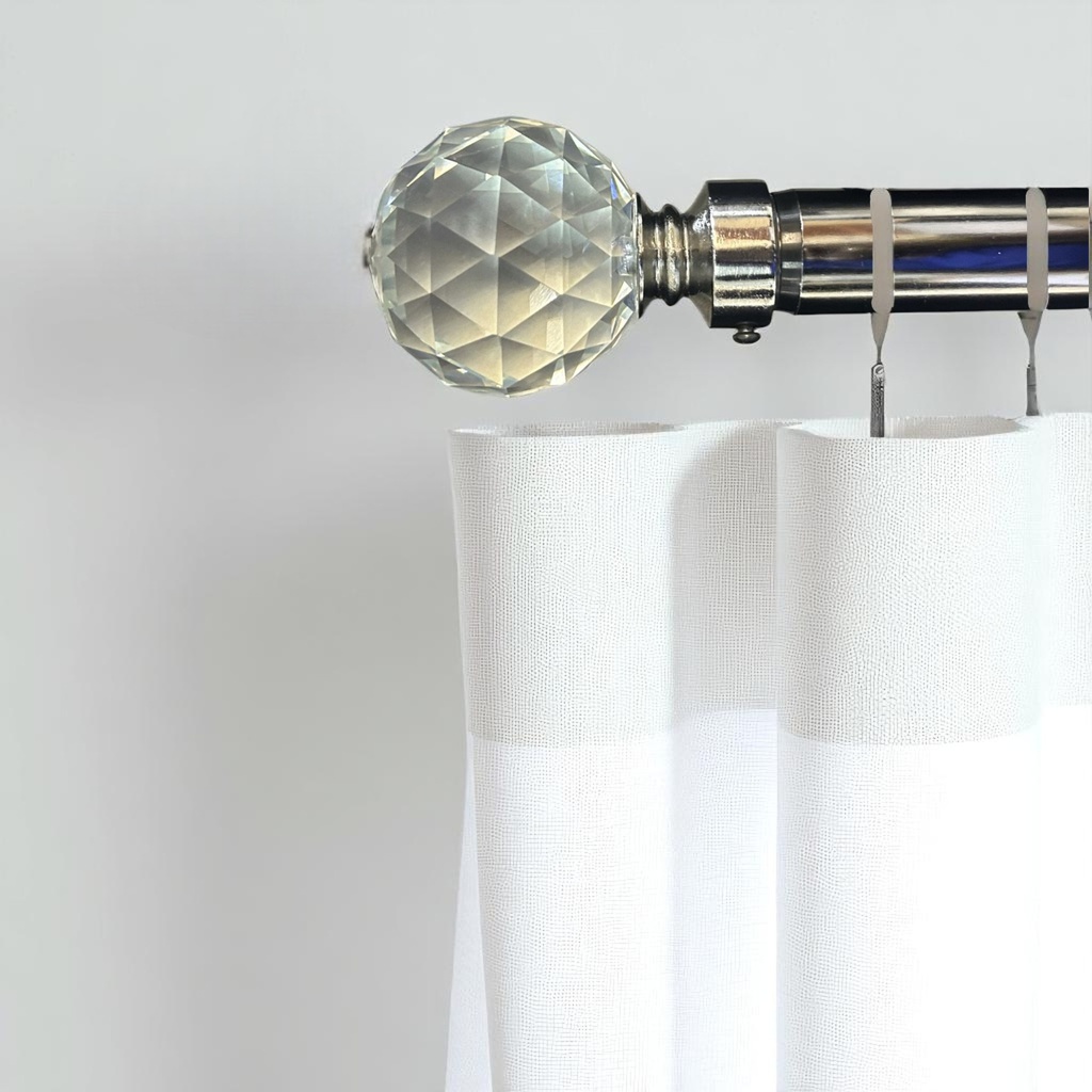 Classy Homes Curtain Rod 28-48 in Single Black Nickel 25/28