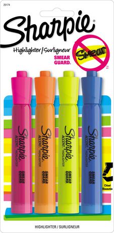 Sharpie Accent Assorted Color Tank-Style Highlighter (4-Pack)