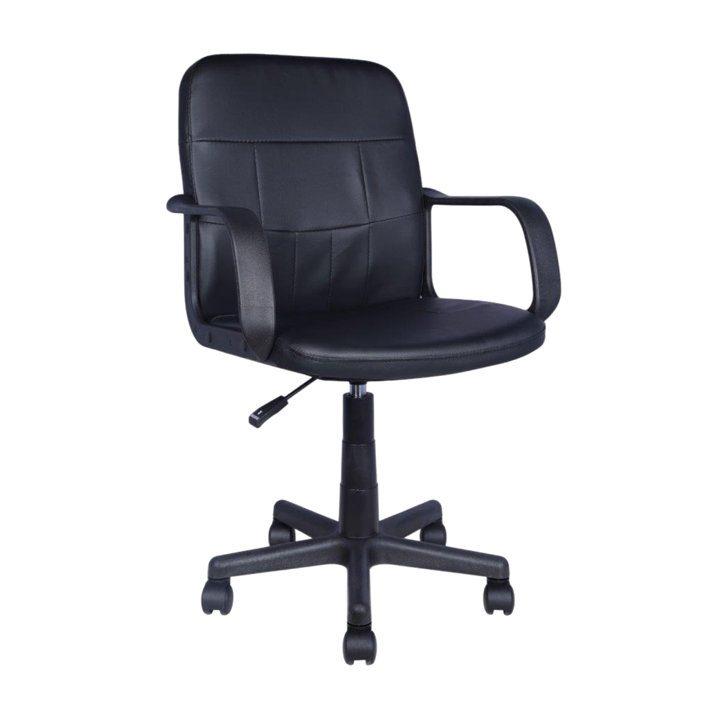 Mobel Executive Office Chair PVC, Black (Weight Limit 220lb)