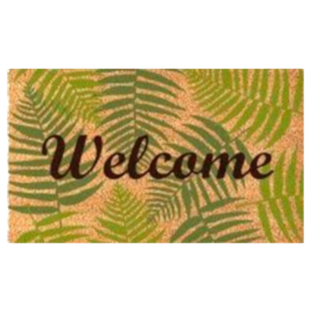 Classy Homes PVC-Backed Coir Mat with Bleached Base, 18 x 30 In., 15mm Thick