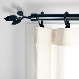 [HHHD-CTRD-01058 (RH075-48B) CHCR28636] Classy Homes Curtain Rod 28-48 in Single Black 16/19