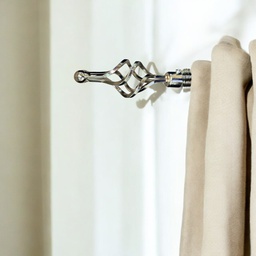 [HHHD-CTRD-01115 (RH091-48S-P) CHCR30034] Classy Homes Curtain Rod 28-48 in Double Silver 16/19