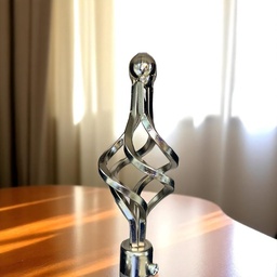 [HHHD-CTRD-01116 (RH091-84S-P) CHCR30035] Classy Homes Curtain Rod 48-84 in Double Silver 16/19