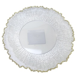 [2352-CLEAR-S] SoHo Charger Plate, Clear