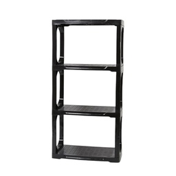 [XW127-BLK-EX] Strata 4-Tier Shelving Unit Heavy-Duty, Black