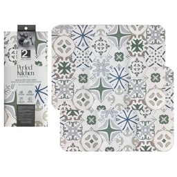 [768-1447071] Perfect Kitchen Quick-Dry Mats 2pc Set